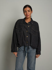 Giacca zoe denim scuro Denim Vicolo DAC5228;Giacca zoe denim scuro Denim Vicolo DAC5228 — foto 2;Giacca zoe denim scuro Denim Vicolo DAC5228 — foto 3
