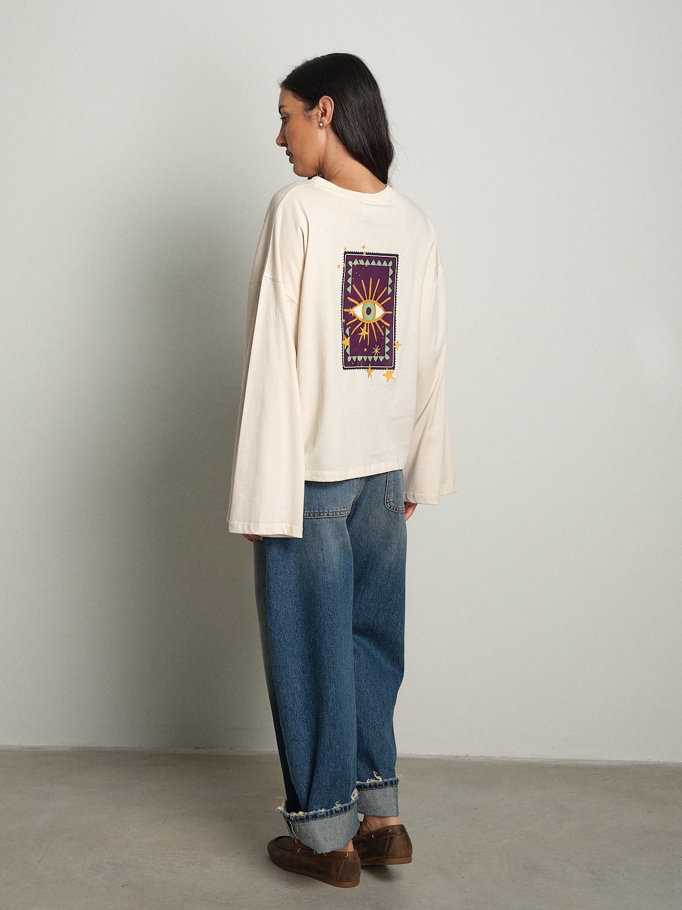 Maglia occhio Crema Vicolo RAC0129;Maglia occhio Crema Vicolo RAC0129 — foto 2;Maglia occhio Crema Vicolo RAC0129 — foto 3;Maglia occhio Crema Vicolo RAC0129 — foto 4;Maglia occhio Crema Vicolo RAC0129 — foto 5