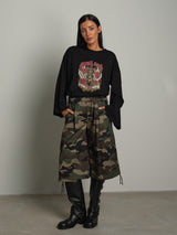 MAglia manica campana rock - Nero