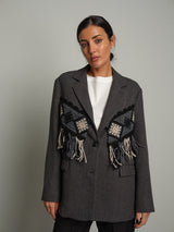 Giacca dettaglia crochet - Antracite