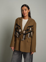 Giacca dettaglia crochet - Cammello