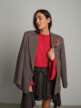 Giacca spilla - Beige