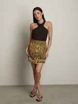 Gonna paisley PREORDINE TG. S 09/07- Senape