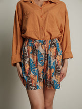 Shorts floreale elefante - Arancio