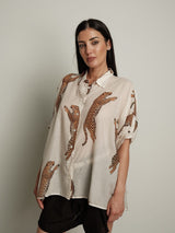 Camicia over ghepardo PREORDINE 09/07 - Bianco ottico