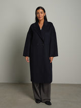 Cappotto doppio petto - Blu notte