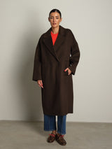 cappotto doppio petto lungo - Moka