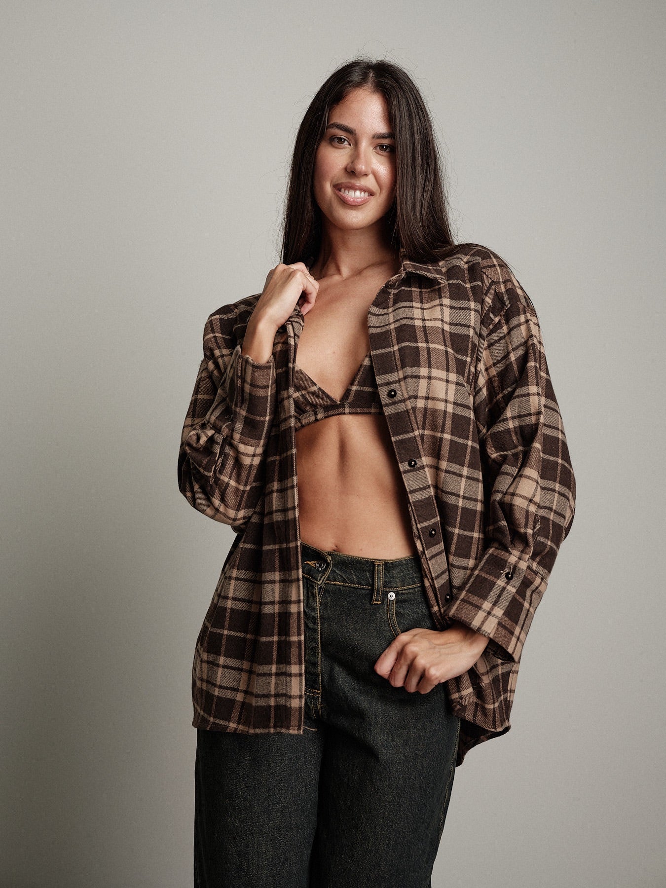 Camicia + top check Moka Vicolo TAC1152;Camicia + top check Moka Vicolo TAC1152 — foto 2;Camicia + top check Moka Vicolo TAC1152 — foto 3;Camicia + top check Moka Vicolo TAC1152 — foto 4;Camicia + top check Moka Vicolo TAC1152 — foto 5;Camicia + top check Moka Vicolo TAC1152 — foto 6