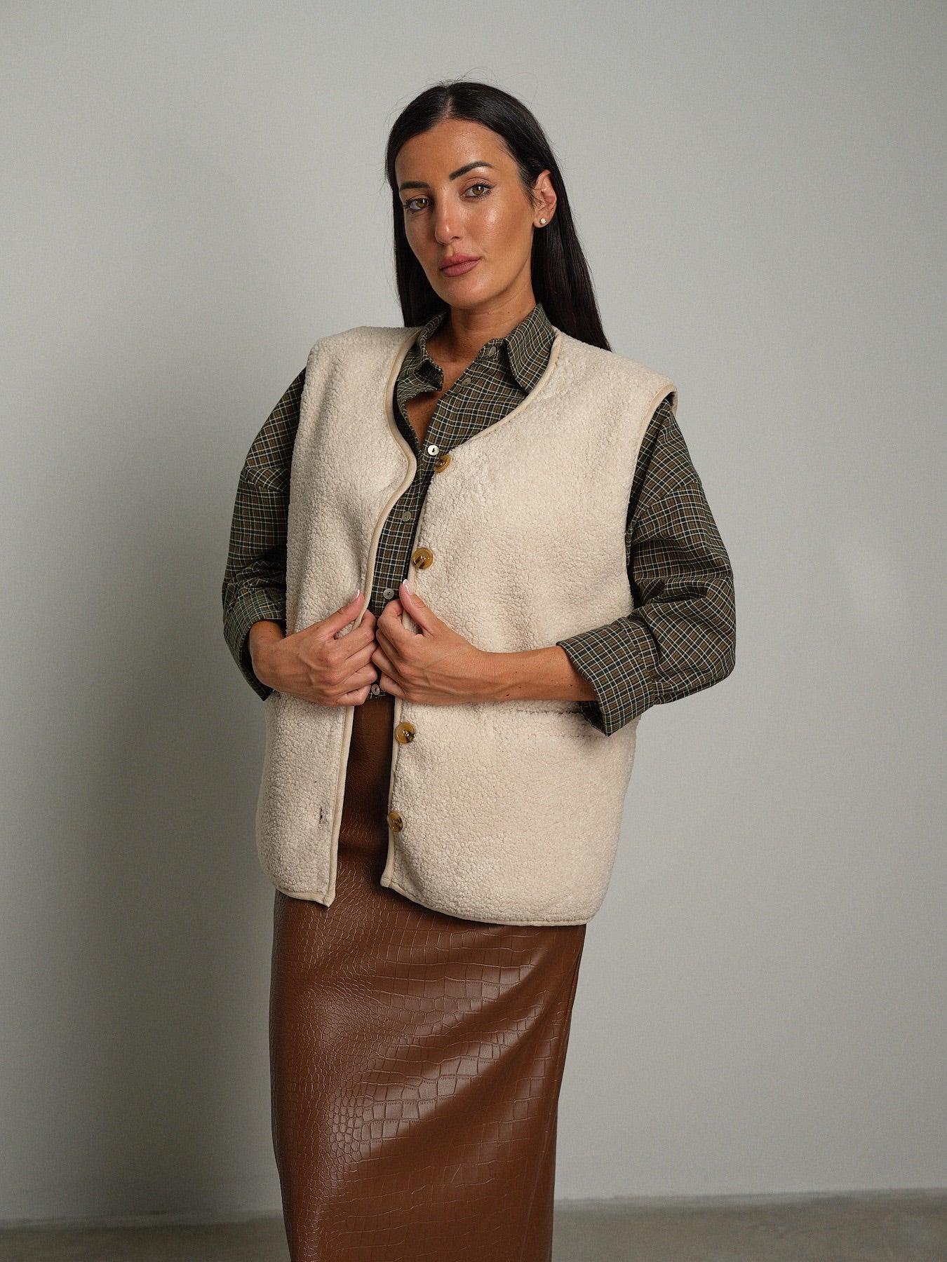 Gilet teddy Panna Vicolo TAC1287;Gilet teddy Panna Vicolo TAC1287 — foto 2;Gilet teddy Panna Vicolo TAC1287 — foto 3;Gilet teddy Panna Vicolo TAC1287 — foto 4;Gilet teddy Panna Vicolo TAC1287 — foto 5