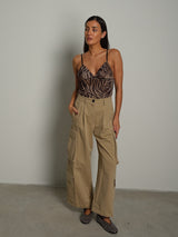 Pantalone cargo - Beige