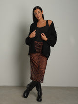 Gonna tulle maculato - Nero