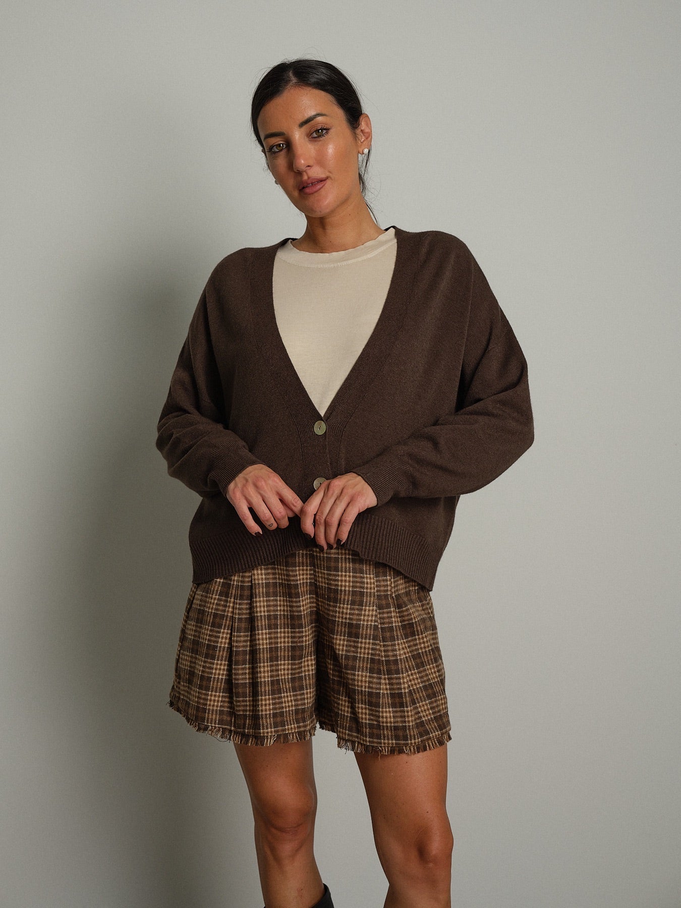 Shorts check sfrangiato Moro Vicolo TAC1364;Shorts check sfrangiato Moro Vicolo TAC1364 — foto 2;Shorts check sfrangiato Moro Vicolo TAC1364 — foto 3;Shorts check sfrangiato Moro Vicolo TAC1364 — foto 4
