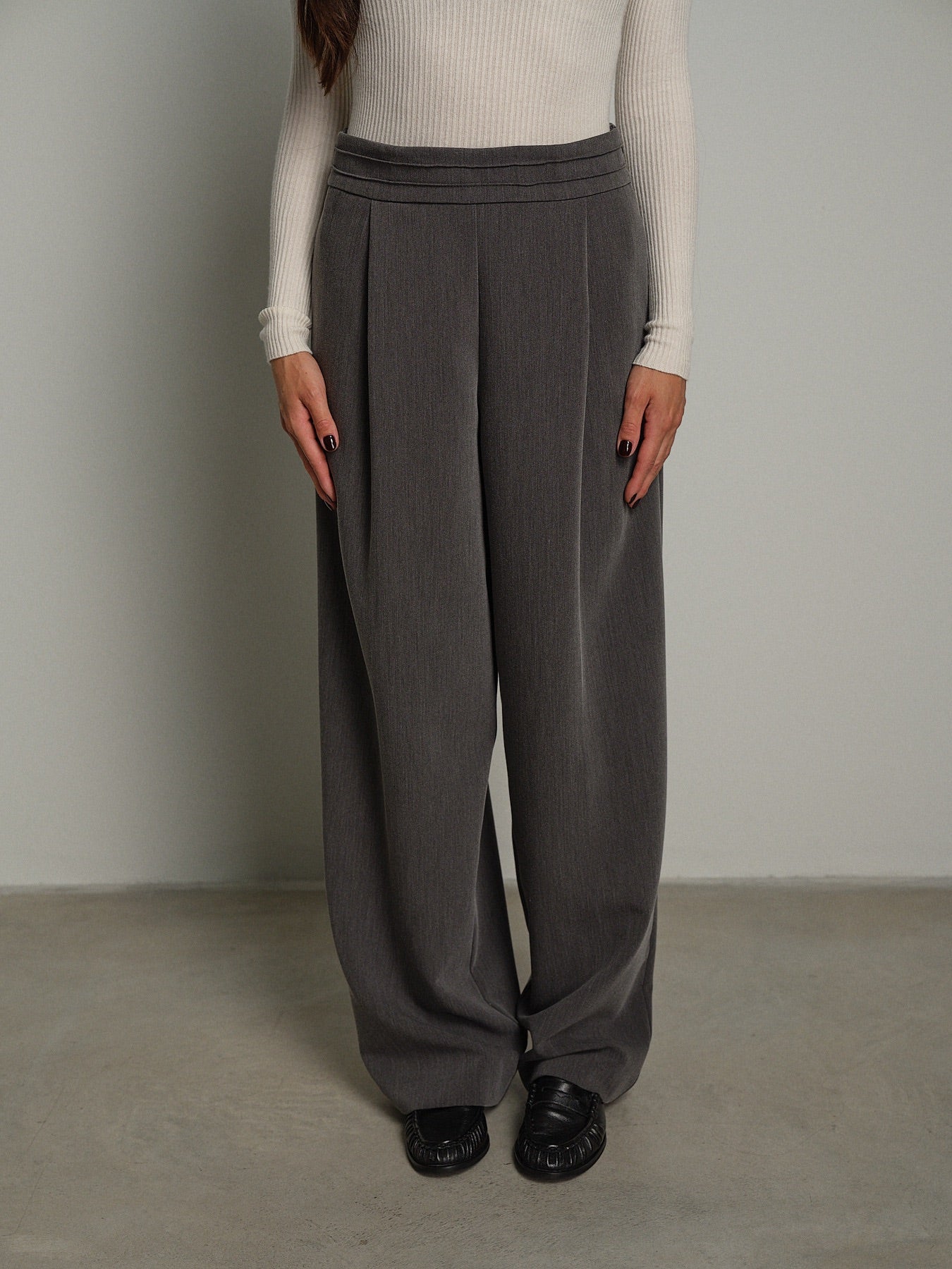 Pantalone palazzo gioia Grigio Vicolo TAC1383;Pantalone palazzo gioia Grigio Vicolo TAC1383 — foto 2;Pantalone palazzo gioia Grigio Vicolo TAC1383 — foto 3