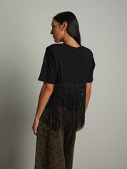 T-shirt frange spalle imbottite Nero Vicolo TAC1452;T-shirt frange spalle imbottite Nero Vicolo TAC1452 — foto 2;T-shirt frange spalle imbottite Nero Vicolo TAC1452 — foto 3;T-shirt frange spalle imbottite Nero Vicolo TAC1452 — foto 4