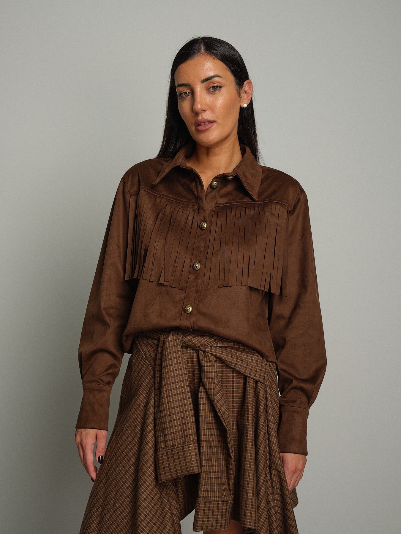 Gonna finta camicia check Moro Vicolo TAC1456;Gonna finta camicia check Moro Vicolo TAC1456 — foto 2;Gonna finta camicia check Moro Vicolo TAC1456 — foto 3;Gonna finta camicia check Moro Vicolo TAC1456 — foto 4