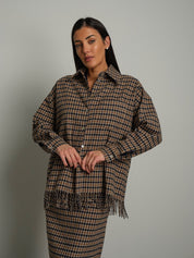 Camicia quadro frange Cammello Vicolo TAC1622;Camicia quadro frange Cammello Vicolo TAC1622 — foto 2;Camicia quadro frange Cammello Vicolo TAC1622 — foto 3;Camicia quadro frange Cammello Vicolo TAC1622 — foto 4;Camicia quadro frange Cammello Vicolo TAC1622 — foto 5