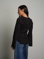 Maglia laccio retro Nero Vicolo TAC1661;Maglia laccio retro Nero Vicolo TAC1661 — foto 2;Maglia laccio retro Nero Vicolo TAC1661 — foto 3;Maglia laccio retro Nero Vicolo TAC1661 — foto 4;Maglia laccio retro Nero Vicolo TAC1661 — foto 5;Maglia laccio retro Nero Vicolo TAC1661 — foto 6