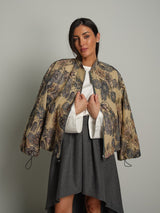 Bomber fantasia floreale - Oro