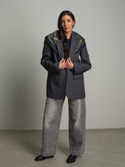 Giacca over foulard Antracite Vicolo TAC1691;Giacca over foulard Antracite Vicolo TAC1691 — foto 2;Giacca over foulard Antracite Vicolo TAC1691 — foto 3;Giacca over foulard Antracite Vicolo TAC1691 — foto 4