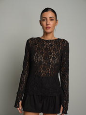 Maglia girocollo pizzo Nero Vicolo TAC1750;Maglia girocollo pizzo Nero Vicolo TAC1750 — foto 2;Maglia girocollo pizzo Nero Vicolo TAC1750 — foto 3;Maglia girocollo pizzo Nero Vicolo TAC1750 — foto 4;Maglia girocollo pizzo Nero Vicolo TAC1750 — foto 5