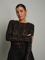 Maglia girocollo pizzo Nero Vicolo TAC1750;Maglia girocollo pizzo Nero Vicolo TAC1750 — foto 2;Maglia girocollo pizzo Nero Vicolo TAC1750 — foto 3;Maglia girocollo pizzo Nero Vicolo TAC1750 — foto 4;Maglia girocollo pizzo Nero Vicolo TAC1750 — foto 5