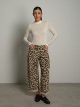 Pantalone velluto maculato PREORDINE 30/10 tg. L - Beige