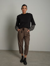 Pantalone coulisse - Tortora