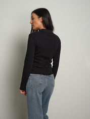 Cardigan costina bottoni colletto Nero Vicolo UAC0082;Cardigan costina bottoni colletto Nero Vicolo UAC0082 — foto 2;Cardigan costina bottoni colletto Nero Vicolo UAC0082 — foto 3;Cardigan costina bottoni colletto Nero Vicolo UAC0082 — foto 4;Cardigan costina bottoni colletto Nero Vicolo UAC0082 — foto 5