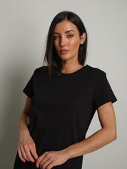T-shirt slim basica Nero Vicolo UAC0083;T-shirt slim basica Nero Vicolo UAC0083 — foto 2;T-shirt slim basica Nero Vicolo UAC0083 — foto 3
