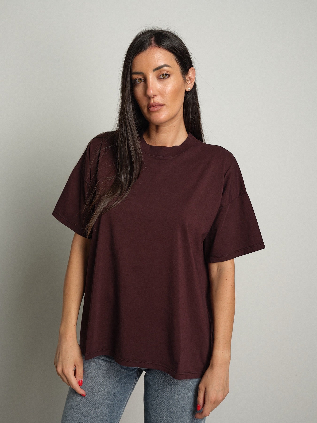 T-shirt over basica Bordeaux Vicolo UAC0084;T-shirt over basica Bordeaux Vicolo UAC0084 — foto 2;T-shirt over basica Bordeaux Vicolo UAC0084 — foto 3