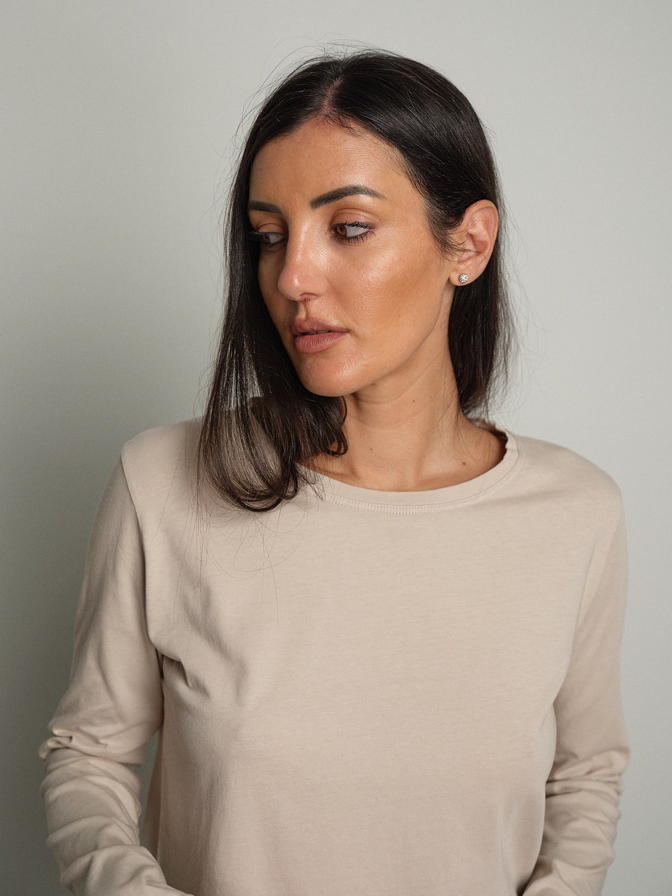 Maglia manica lunga slim basica Beige Vicolo UAC0098;Maglia manica lunga slim basica Beige Vicolo UAC0098 — foto 2;Maglia manica lunga slim basica Beige Vicolo UAC0098 — foto 3