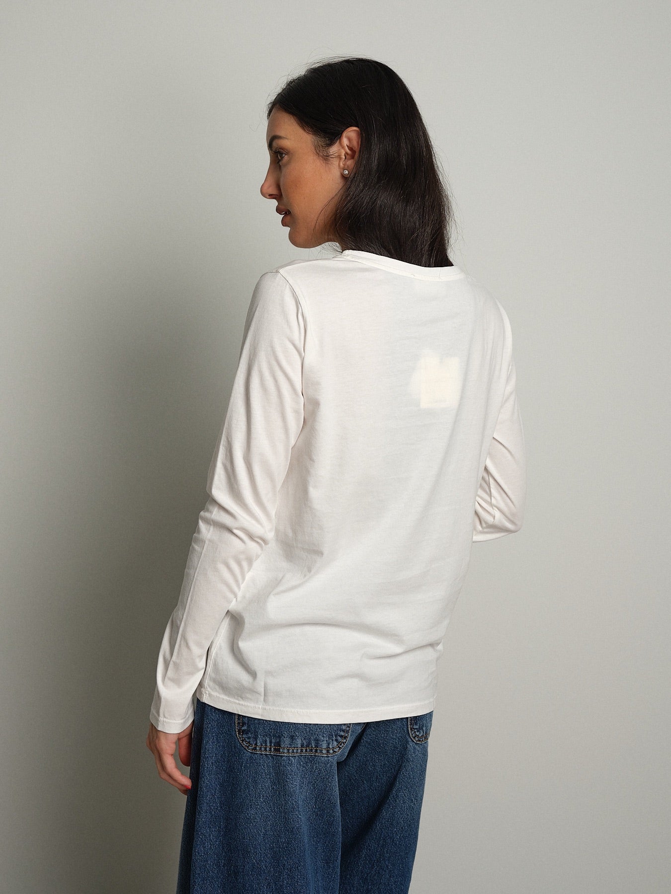 Maglia manica lunga slim basica Bianco-ottico Vicolo UAC0098;Maglia manica lunga slim basica Bianco-ottico Vicolo UAC0098 — foto 2;Maglia manica lunga slim basica Bianco-ottico Vicolo UAC0098 — foto 3