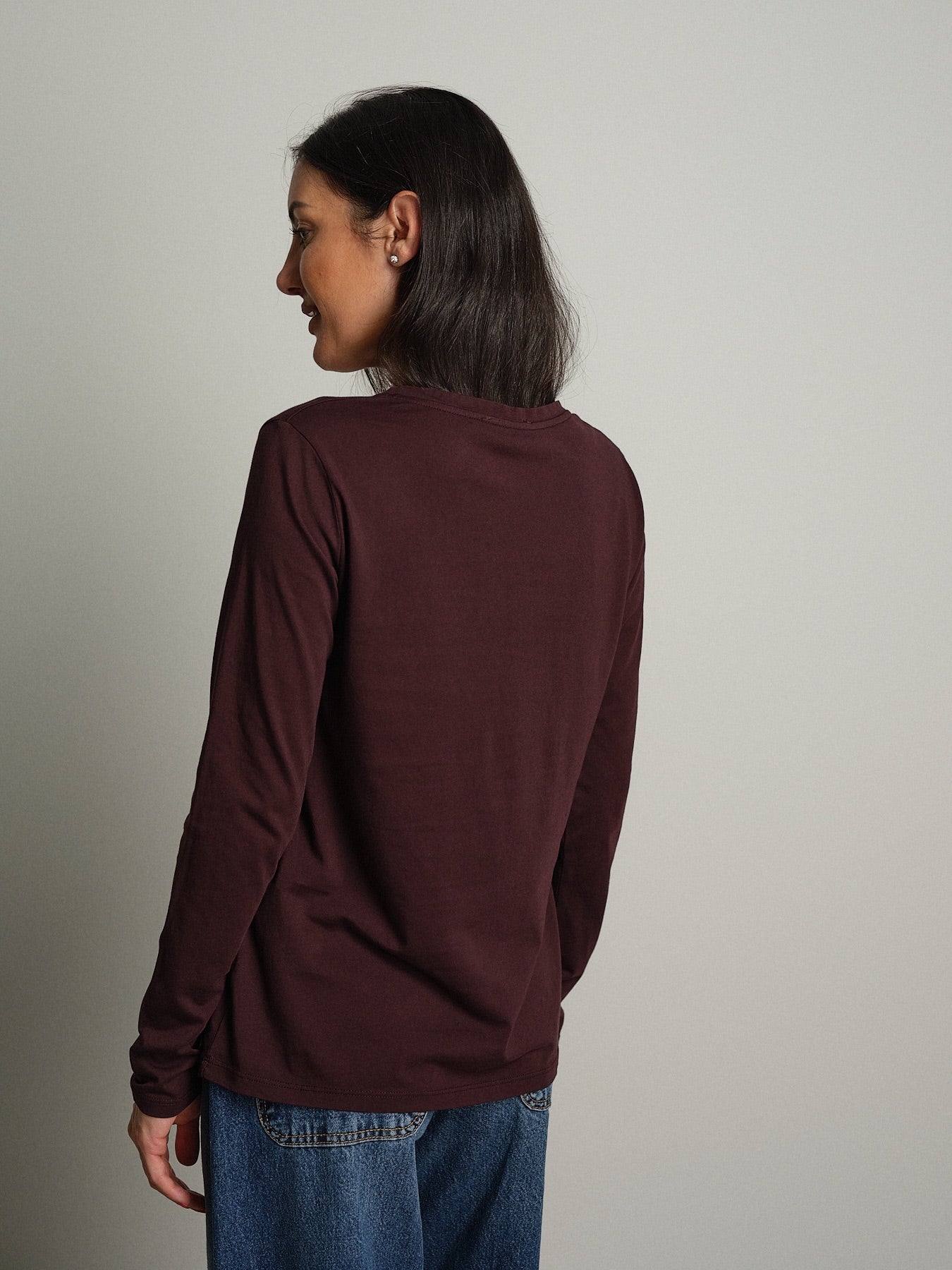 Maglia manica lunga slim basica Bordeaux Vicolo UAC0098;Maglia manica lunga slim basica Bordeaux Vicolo UAC0098 — foto 2;Maglia manica lunga slim basica Bordeaux Vicolo UAC0098 — foto 3