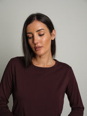 Maglia manica lunga slim basica Bordeaux Vicolo UAC0098;Maglia manica lunga slim basica Bordeaux Vicolo UAC0098 — foto 2;Maglia manica lunga slim basica Bordeaux Vicolo UAC0098 — foto 3