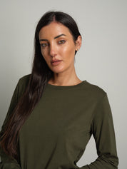 Maglia manica lunga slim basica Verde-militare Vicolo UAC0098;Maglia manica lunga slim basica Verde-militare Vicolo UAC0098 — foto 2;Maglia manica lunga slim basica Verde-militare Vicolo UAC0098 — foto 3