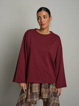 Maglia ampia over - Bordeaux