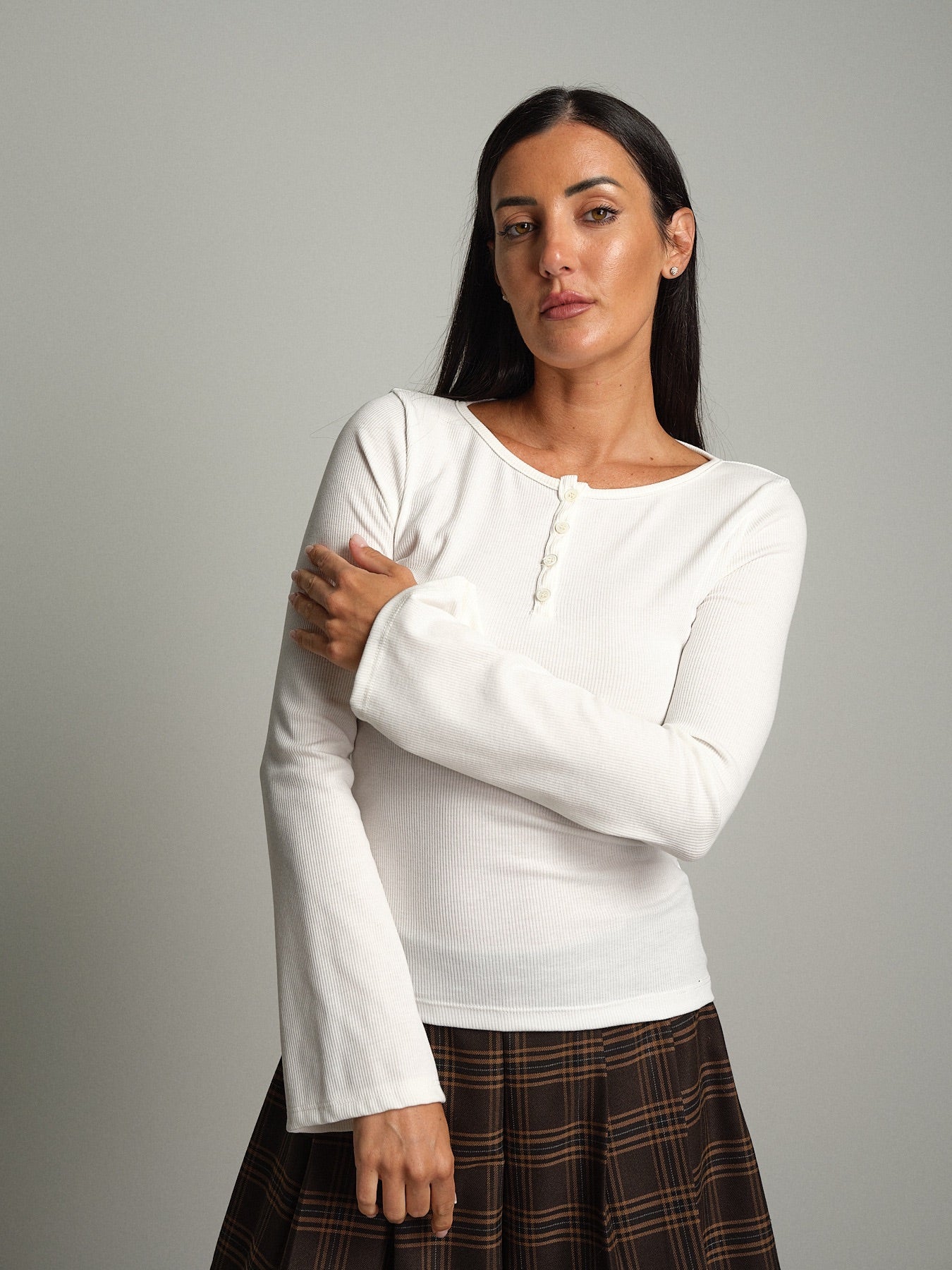 Maglia serafino manica ampia Bianco-ottico Vicolo UAC0136;Maglia serafino manica ampia Bianco-ottico Vicolo UAC0136 — foto 2;Maglia serafino manica ampia Bianco-ottico Vicolo UAC0136 — foto 3;Maglia serafino manica ampia Bianco-ottico Vicolo UAC0136 — foto 4
