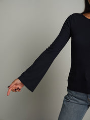 Maglia serafino manica ampia Blu Vicolo UAC0136;Maglia serafino manica ampia Blu Vicolo UAC0136 — foto 2;Maglia serafino manica ampia Blu Vicolo UAC0136 — foto 3