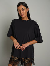 T-shirt ampia - Nero