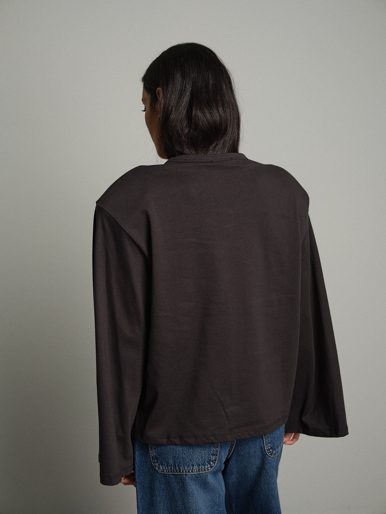 Maglia manica ampia spalle imbottite Antracite Vicolo UAC0177;Maglia manica ampia spalle imbottite Antracite Vicolo UAC0177 — foto 2;Maglia manica ampia spalle imbottite Antracite Vicolo UAC0177 — foto 3