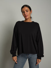 Maglia manica polsino Nero Vicolo UAC0179;Maglia manica polsino Nero Vicolo UAC0179 — foto 2;Maglia manica polsino Nero Vicolo UAC0179 — foto 3