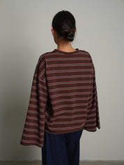 Maglia righe manica campana Moro Vicolo UAC0192;Maglia righe manica campana Moro Vicolo UAC0192 — foto 2;Maglia righe manica campana Moro Vicolo UAC0192 — foto 3;Maglia righe manica campana Moro Vicolo UAC0192 — foto 4
