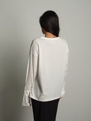 Maglia dettaglio manica Bianco-ottico Vicolo UAC0201;Maglia dettaglio manica Bianco-ottico Vicolo UAC0201 — foto 2;Maglia dettaglio manica Bianco-ottico Vicolo UAC0201 — foto 3;Maglia dettaglio manica Bianco-ottico Vicolo UAC0201 — foto 4