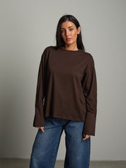 Maglia dettaglio manica Moro Vicolo UAC0201;Maglia dettaglio manica Moro Vicolo UAC0201 — foto 2;Maglia dettaglio manica Moro Vicolo UAC0201 — foto 3