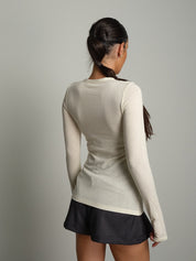 Maglia lana modal manicotti Burro Vicolo UAC0208;Maglia lana modal manicotti Burro Vicolo UAC0208 — foto 2;Maglia lana modal manicotti Burro Vicolo UAC0208 — foto 3