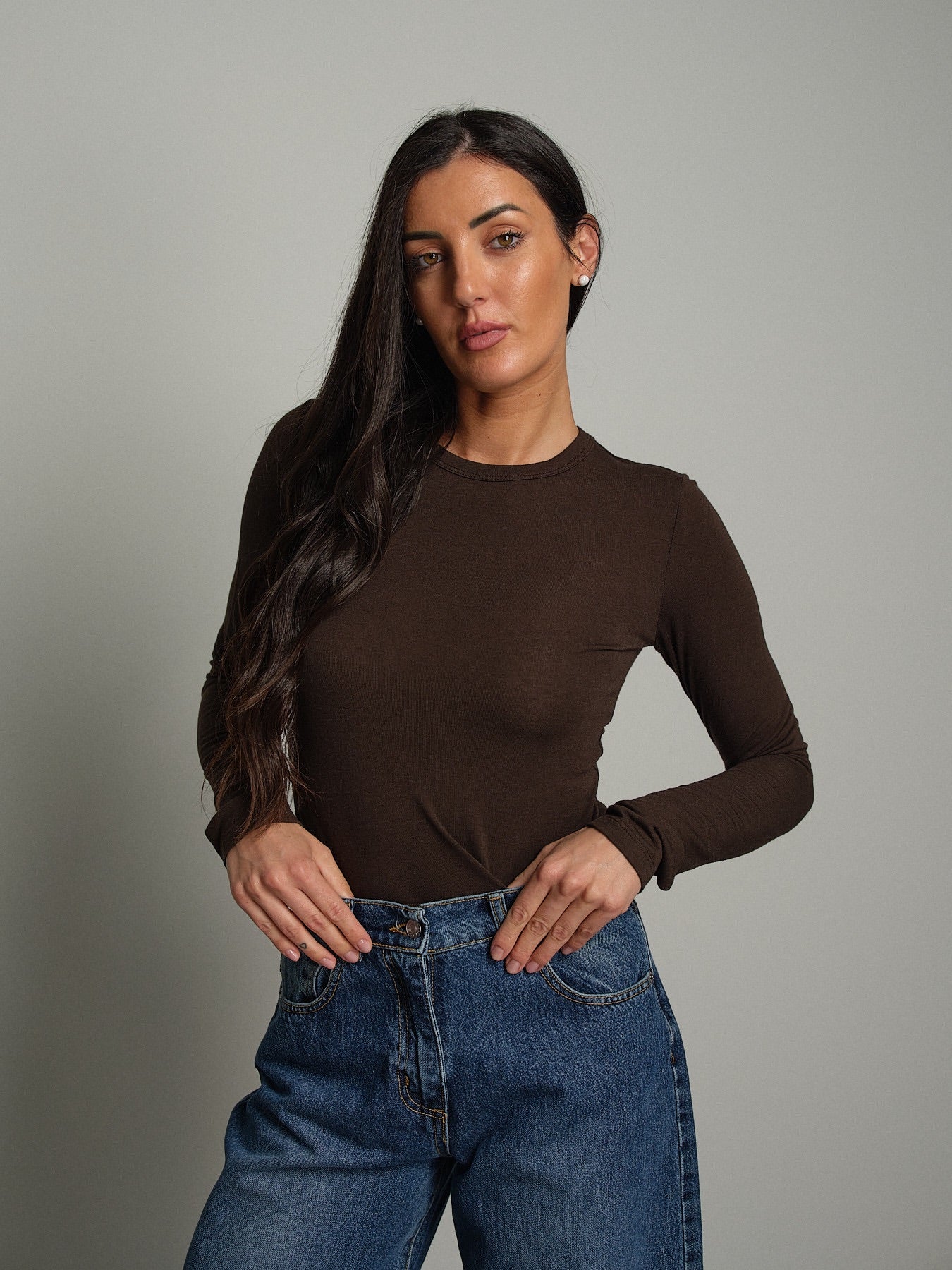 Maglia lana modal manicotti Moro Vicolo UAC0208;Maglia lana modal manicotti Moro Vicolo UAC0208 — foto 2;Maglia lana modal manicotti Moro Vicolo UAC0208 — foto 3