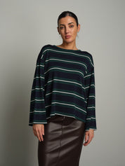 Maglia riga larga Verde-bottiglia Vicolo UAC0226;Maglia riga larga Verde-bottiglia Vicolo UAC0226 — foto 2;Maglia riga larga Verde-bottiglia Vicolo UAC0226 — foto 3;Maglia riga larga Verde-bottiglia Vicolo UAC0226 — foto 4;Maglia riga larga Verde-bottiglia Vicolo UAC0226 — foto 5