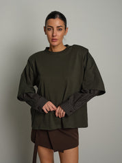 T-shirt manica camicia over Verde-militare Vicolo UAC0227;T-shirt manica camicia over Verde-militare Vicolo UAC0227 — foto 2;T-shirt manica camicia over Verde-militare Vicolo UAC0227 — foto 3;T-shirt manica camicia over Verde-militare Vicolo UAC0227 — foto 4
